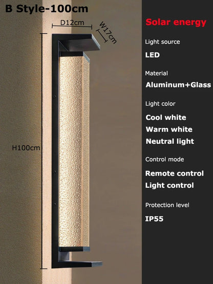 SunBeam Outdoor Solar Wall Light - Waterproof and Motion-Sensing