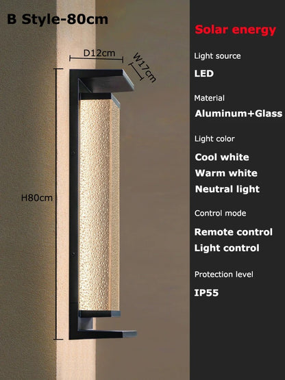 SunBeam Outdoor Solar Wall Light - Waterproof and Motion-Sensing