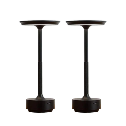 Modern Aluminum Touch Table Lamp, Dimmable Portable Rechargeable LED Night Light for Bedside