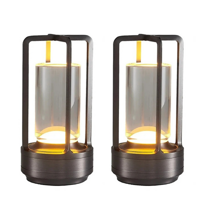 Modern Aluminum Wireless LED Table Lamp,  Rechargeable Desk Light, Outdoor Ambiance Lantern