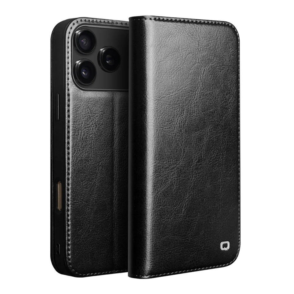 Luxury Genuine Leather Flip Case with Card Slots for iPhone