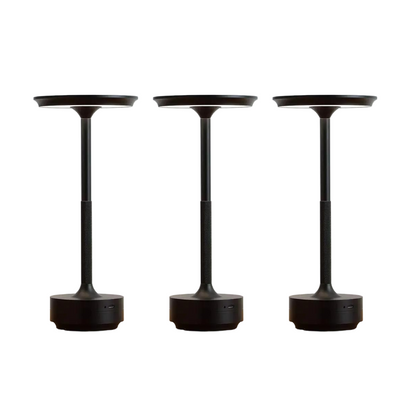 Modern Aluminum Touch Table Lamp, Dimmable Portable Rechargeable LED Night Light for Bedside