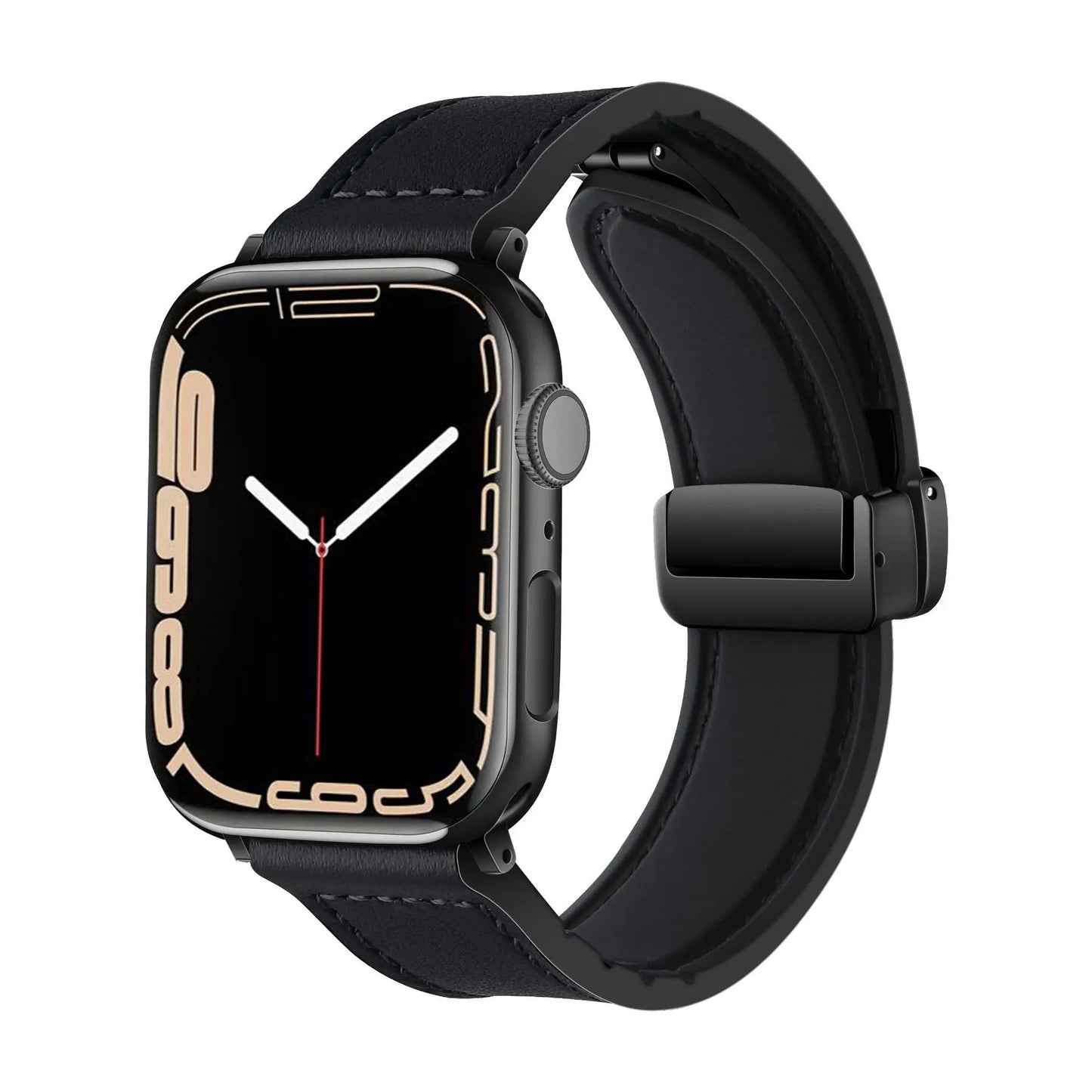 FlexBand - Magnetic Leather Silicone Strap for Apple Watch