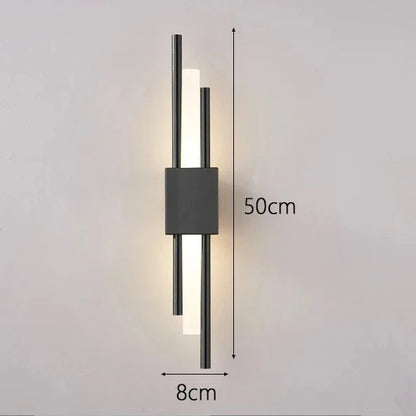 LumiSource - Modern LED Wall Sconce in Black & Gold for Living Room & Bedroom