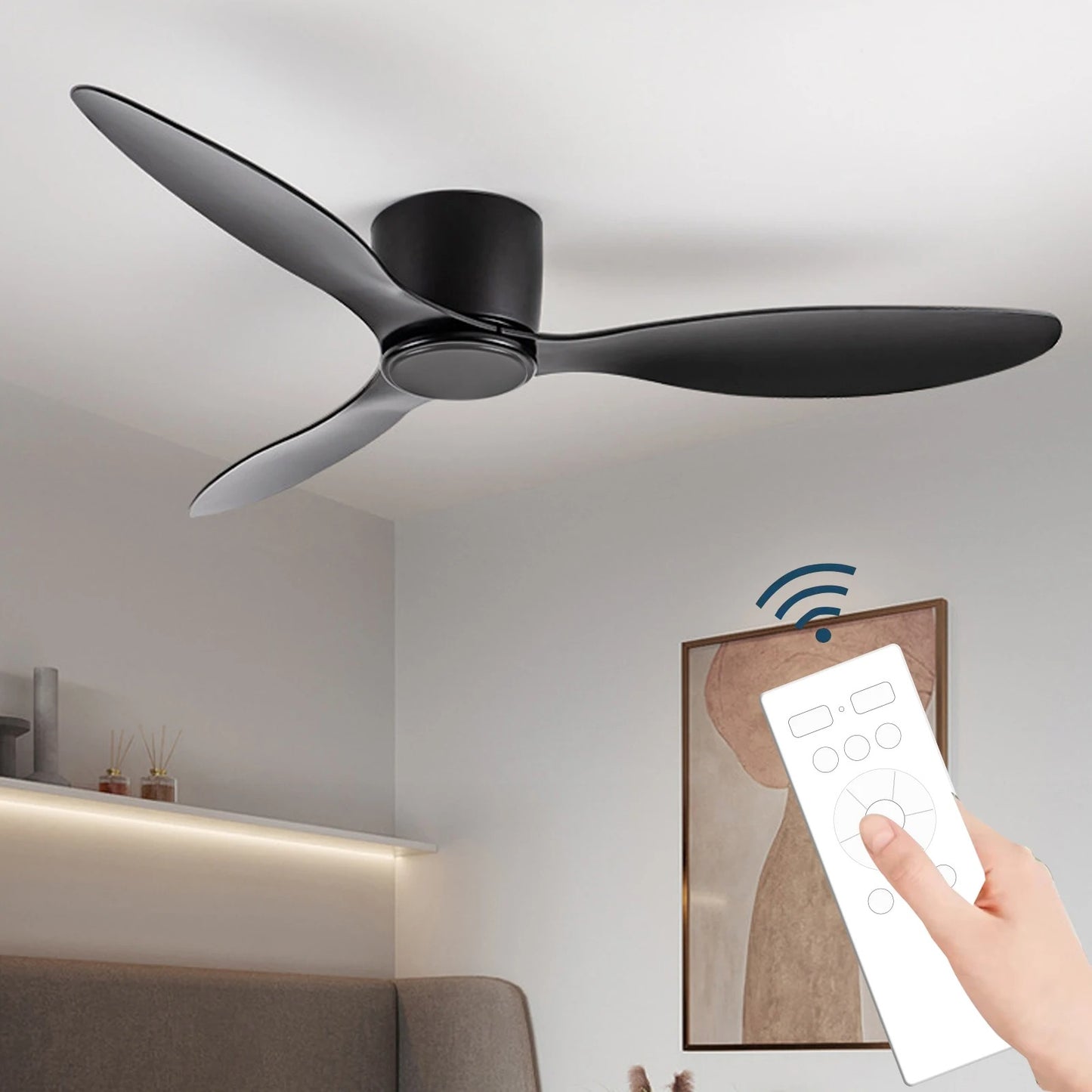 SleekBreeze - LED Ceiling Fan Light with Nordic Minimalist Design