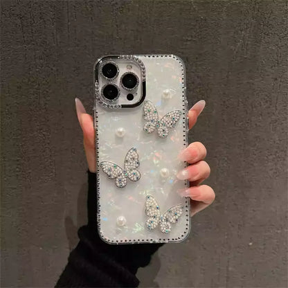 Bling Butterfly & Pearl iPhone Case