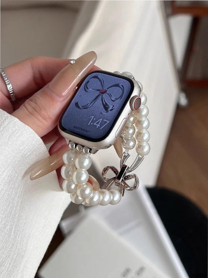 OpulentEra - Luxury Diamond Pearl Band for Apple Watch Ultra & Series 4–11