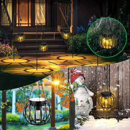 BrightGlow - Hanging Solar Lights Outdoor Decor Waterproof