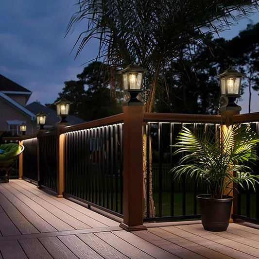 BrightGuard - Solar Lights for 4x4 Posts – Waterproof Outdoor Lamps