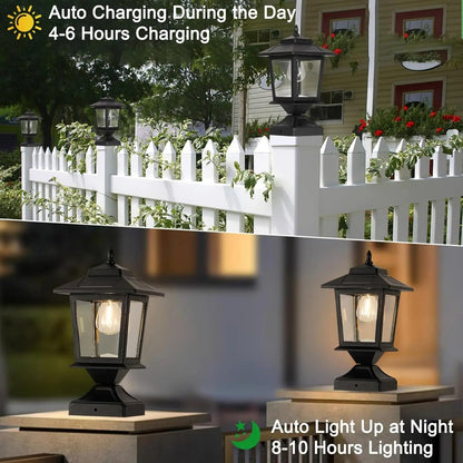 BrightGuard - Solar Lights for 4x4 Posts – Waterproof Outdoor Lamps
