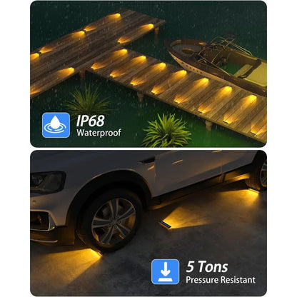 BrightGuard - LED Solar Stair Step Lights Outdoor Waterproof