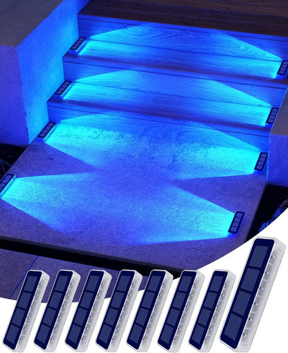 BrightGuard - LED Solar Stair Step Lights Outdoor Waterproof