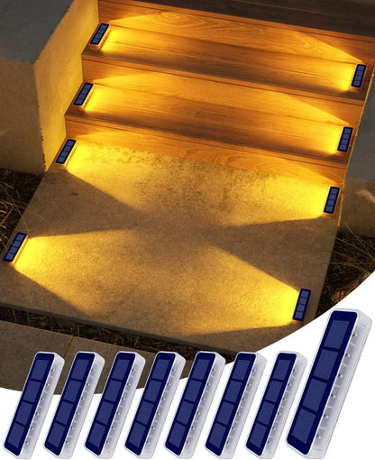 BrightGuard - LED Solar Stair Step Lights Outdoor Waterproof
