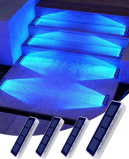 BrightGuard - LED Solar Stair Step Lights Outdoor Waterproof
