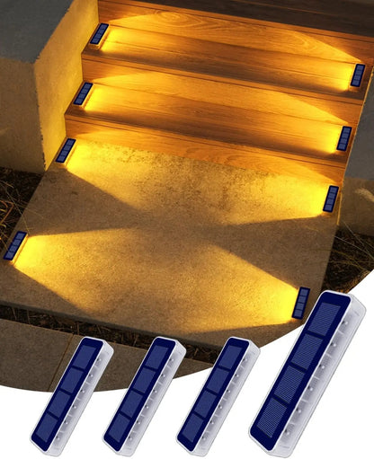 BrightGuard - LED Solar Stair Step Lights Outdoor Waterproof