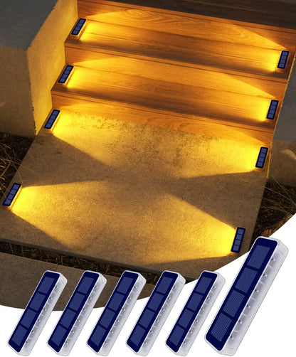 BrightGuard - LED Solar Stair Step Lights Outdoor Waterproof