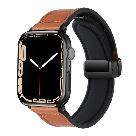 FlexBand - Magnetic Leather Silicone Strap for Apple Watch