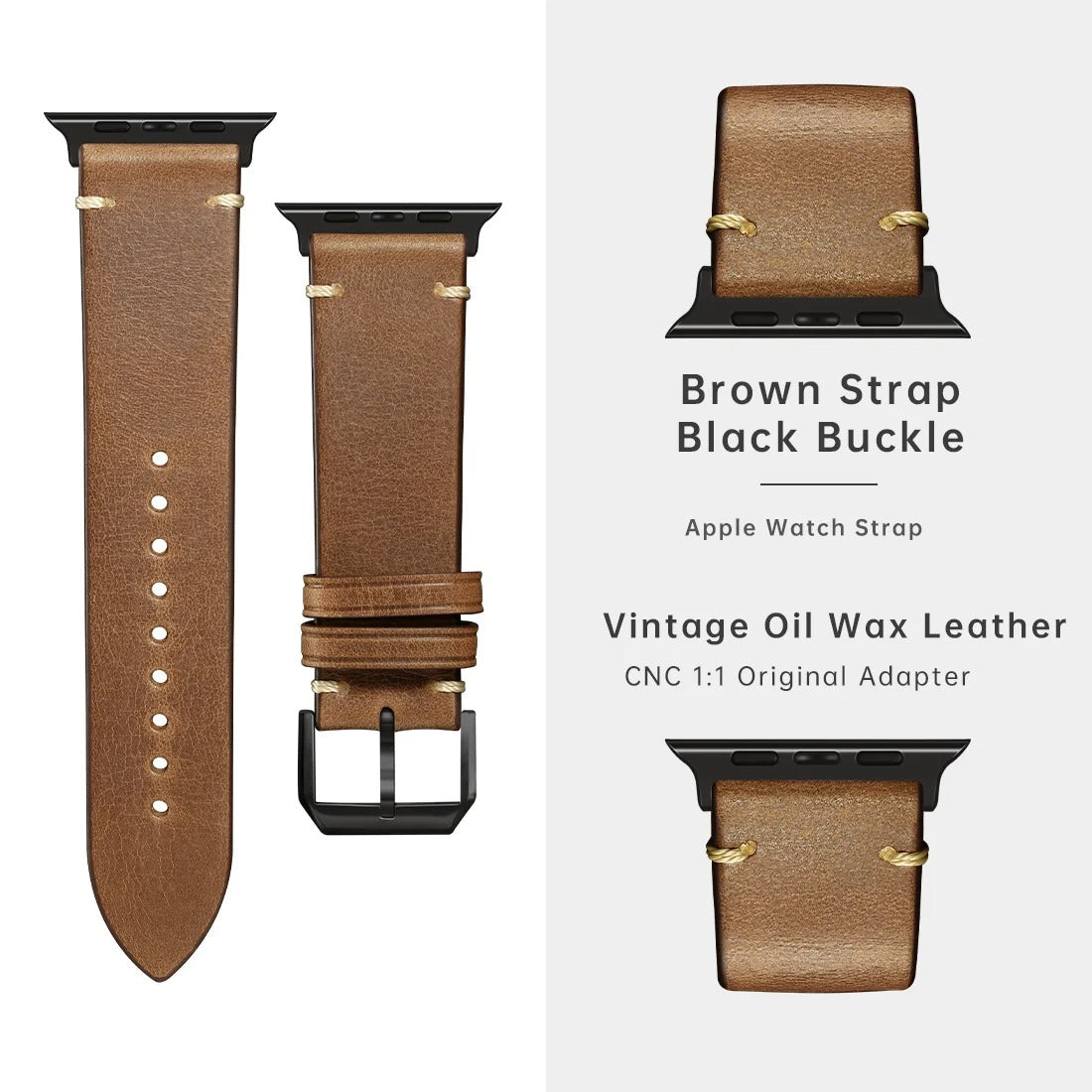 Crafted - Premium Leather Strap for Apple Watch Ultra & Series