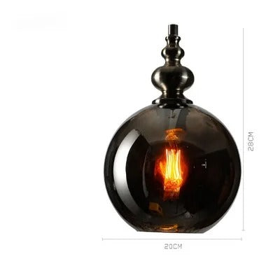 NordicBeam Glass Ball Pendant Light – Vintage Style for Dining & Living Room