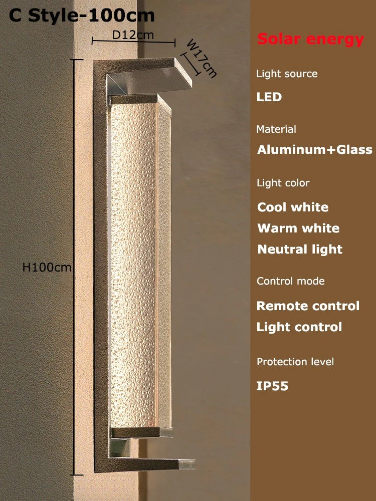 SunBeam Outdoor Solar Wall Light - Waterproof and Motion-Sensing