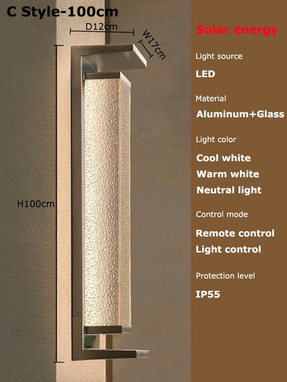 SunBeam Outdoor Solar Wall Light - Waterproof and Motion-Sensing