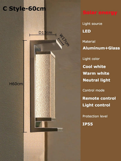 SunBeam Outdoor Solar Wall Light - Waterproof and Motion-Sensing
