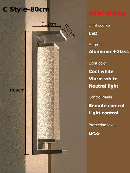 SunBeam Outdoor Solar Wall Light - Waterproof and Motion-Sensing