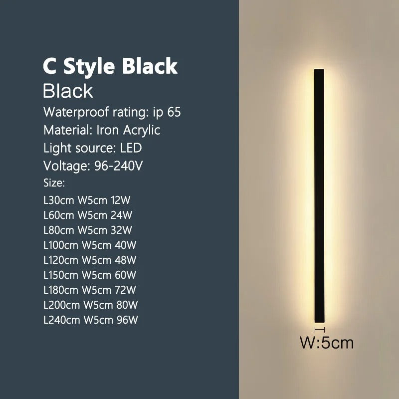 Luminova - Modern Outdoor LED Wall Lamp | Waterproof & Durable
