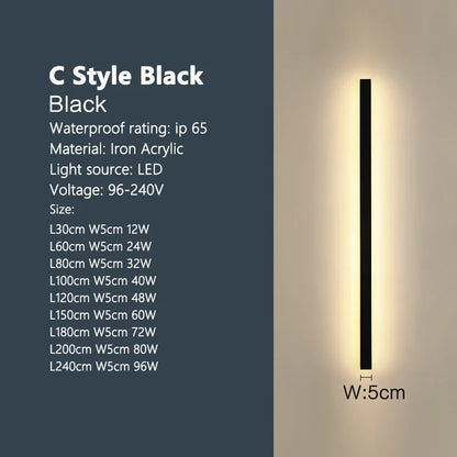 Luminova - Modern Outdoor LED Wall Lamp | Waterproof & Durable