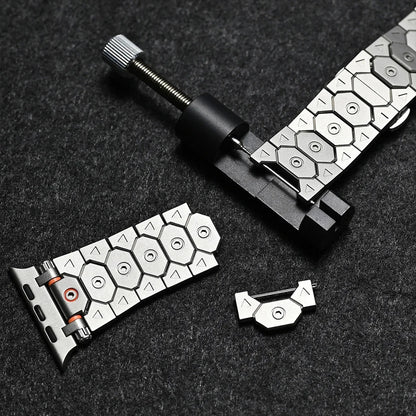 Chronos Links - Titanium Steel Watch Strap for Apple Watch (42–49mm)