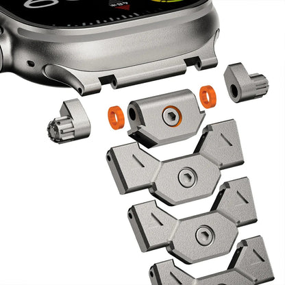 Chronos Links - Titanium Steel Watch Strap for Apple Watch (42–49mm)