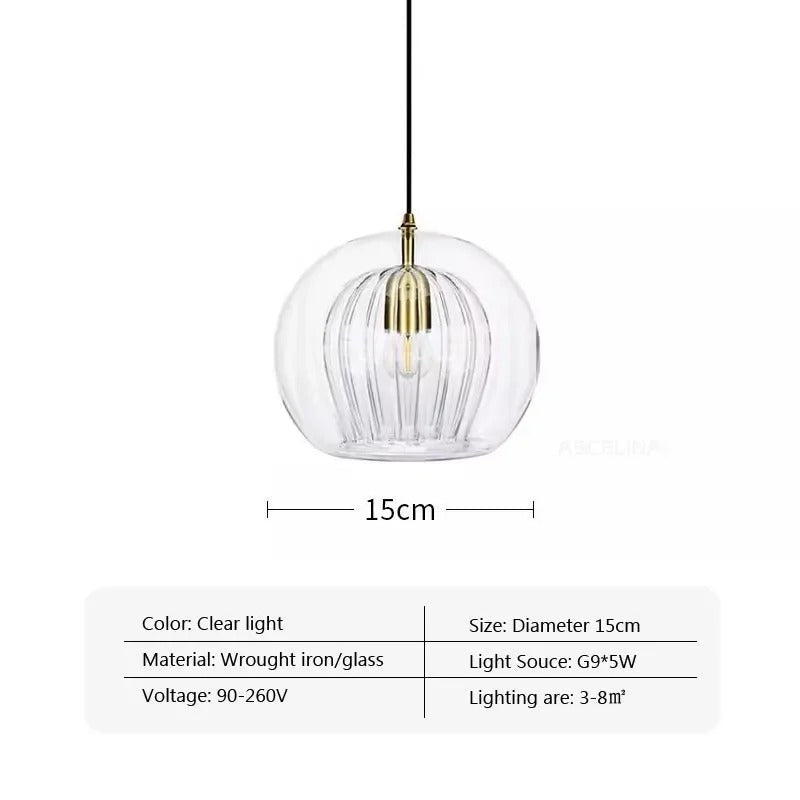 IlluminateLux Modern Glass LED Pendant Light for Dining & Home