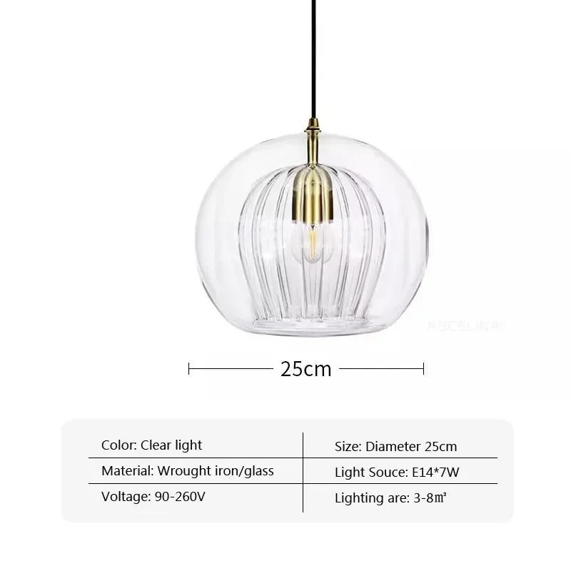 IlluminateLux Modern Glass LED Pendant Light for Dining & Home