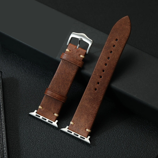 TimeCraft Retro Genuine Leather Strap for Apple Watch