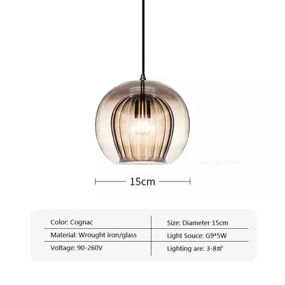 IlluminateLux Modern Glass LED Pendant Light for Dining & Home