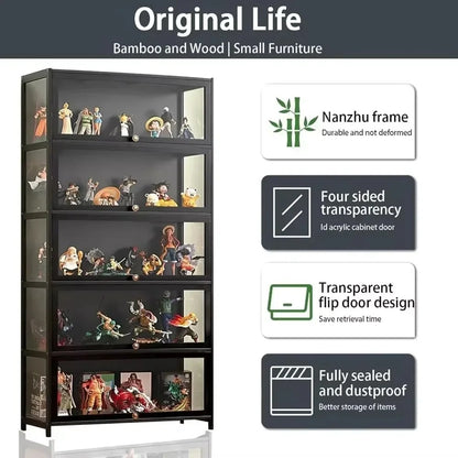 Collector's Showcase - 5-Tier Acrylic Display Cabinet for Collectibles & Toys