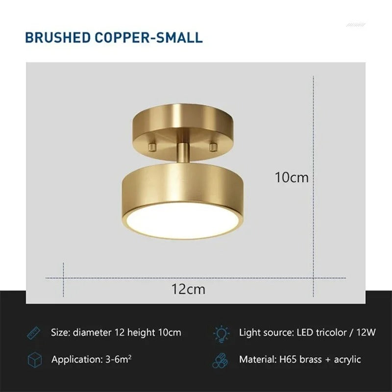 LumiSpace - Modern Rotatable LED Ceiling Light - Round Fixture for Home