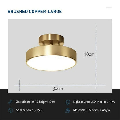 LumiSpace - Modern Rotatable LED Ceiling Light - Round Fixture for Home