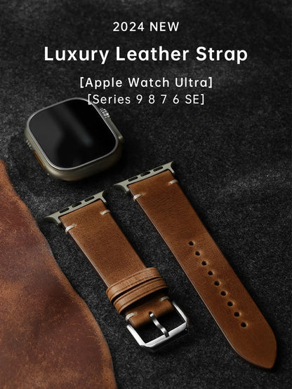 Crafted - Premium Leather Strap for Apple Watch Ultra & Series