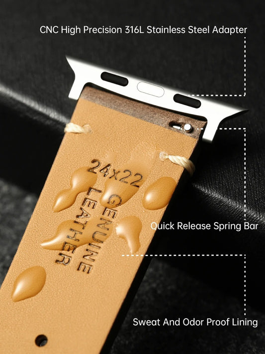 Crafted - Premium Leather Strap for Apple Watch Ultra & Series