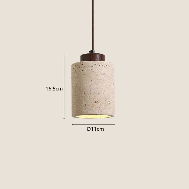 Aetherial Wabi-Sabi Stone Pendant Light | Japanese Style Bedroom & Bedside Decor