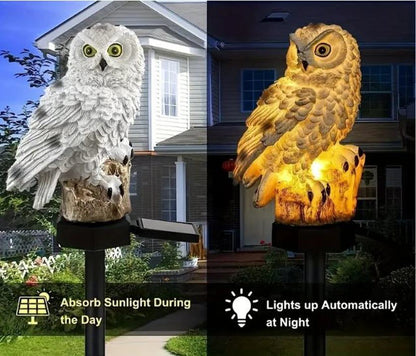 Decorative Solar LED Owl Garden Lights | Waterproof Outdoor Animal Sculpture | Pathway & Yard Accent Lamp