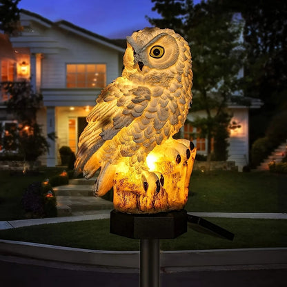 Decorative Solar LED Owl Garden Lights | Waterproof Outdoor Animal Sculpture | Pathway & Yard Accent Lamp
