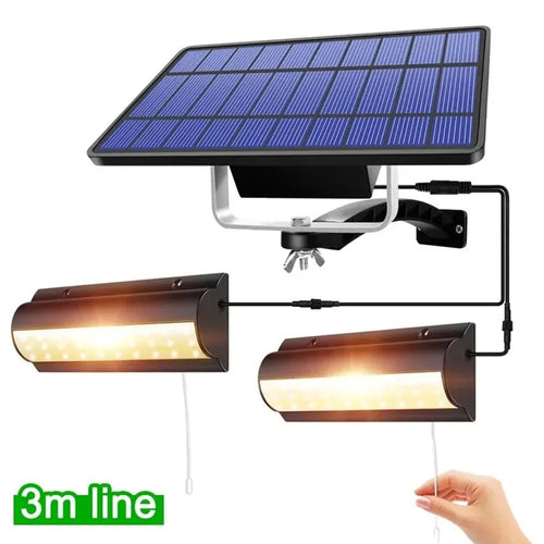 EcoBright - Solar Pendant Light with Pull Switch for Indoor & Outdoor Use