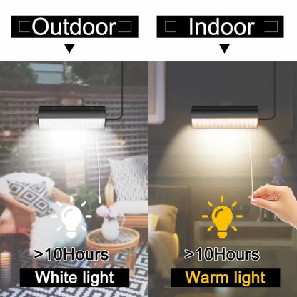 EcoBright - Solar Pendant Light with Pull Switch for Indoor & Outdoor Use