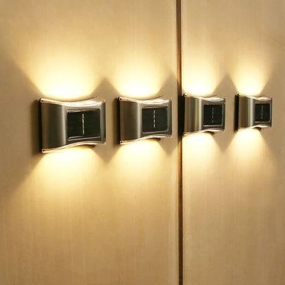 EcoBright 6 LED Solar Wall Light – Waterproof Outdoor Stainless Steel Lamp