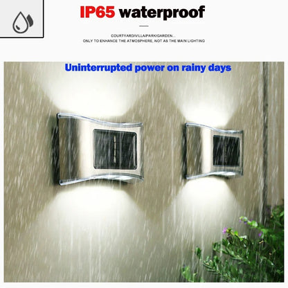 EcoBright 6 LED Solar Wall Light – Waterproof Outdoor Stainless Steel Lamp