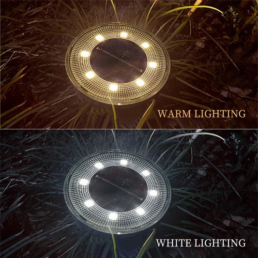 EcoGlow Solar Ground Lights - IP68 Waterproof LED Outdoor Lighting