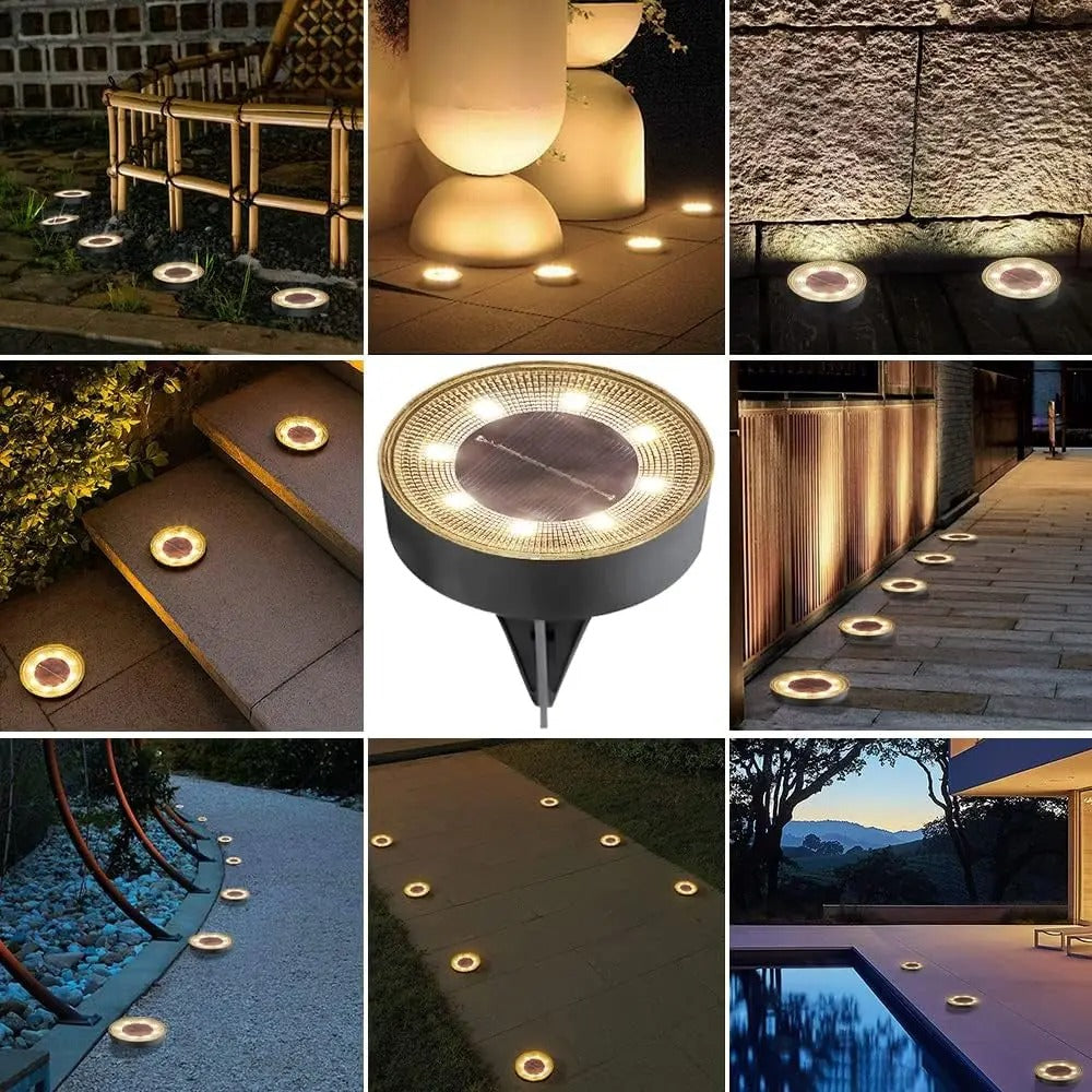 EcoGlow Solar Ground Lights - IP68 Waterproof LED Outdoor Lighting