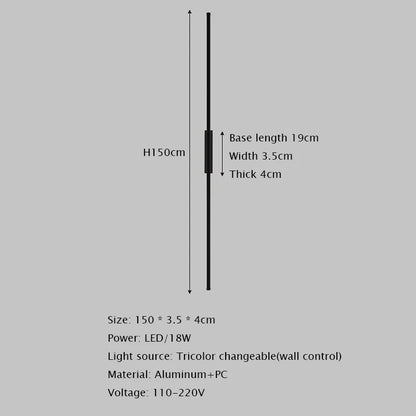 ElegaLight Minimalist Tube Linear LED Wall Lamp - Modern Indoor Lighting